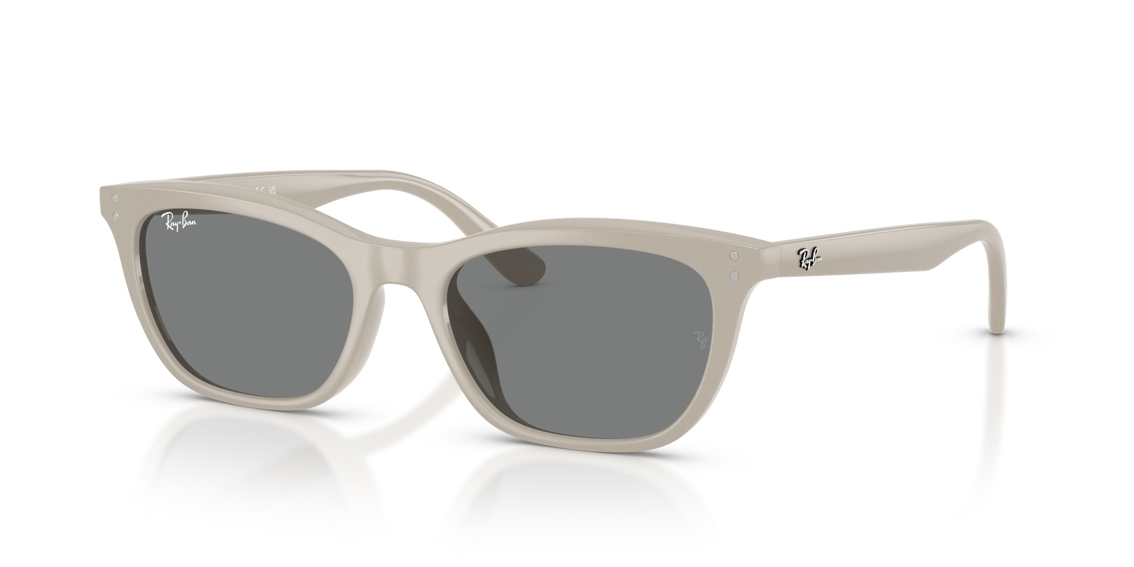 Sonnenbrillen Ray-Ban RB 4474D (685887) farbe beige form unregelmäßig gläser grigio scuro