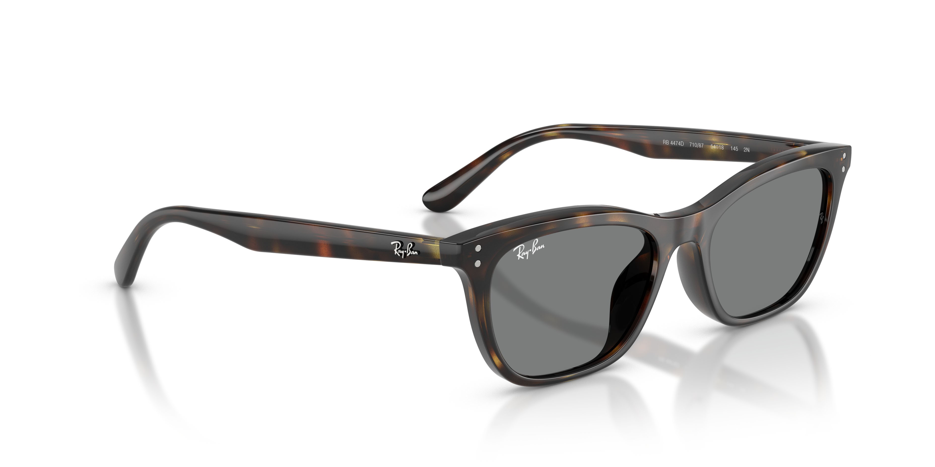 Sonnenbrillen Ray-Ban RB 4474D (710/87) farbe havana form unregelmäßig gläser grigio scuro