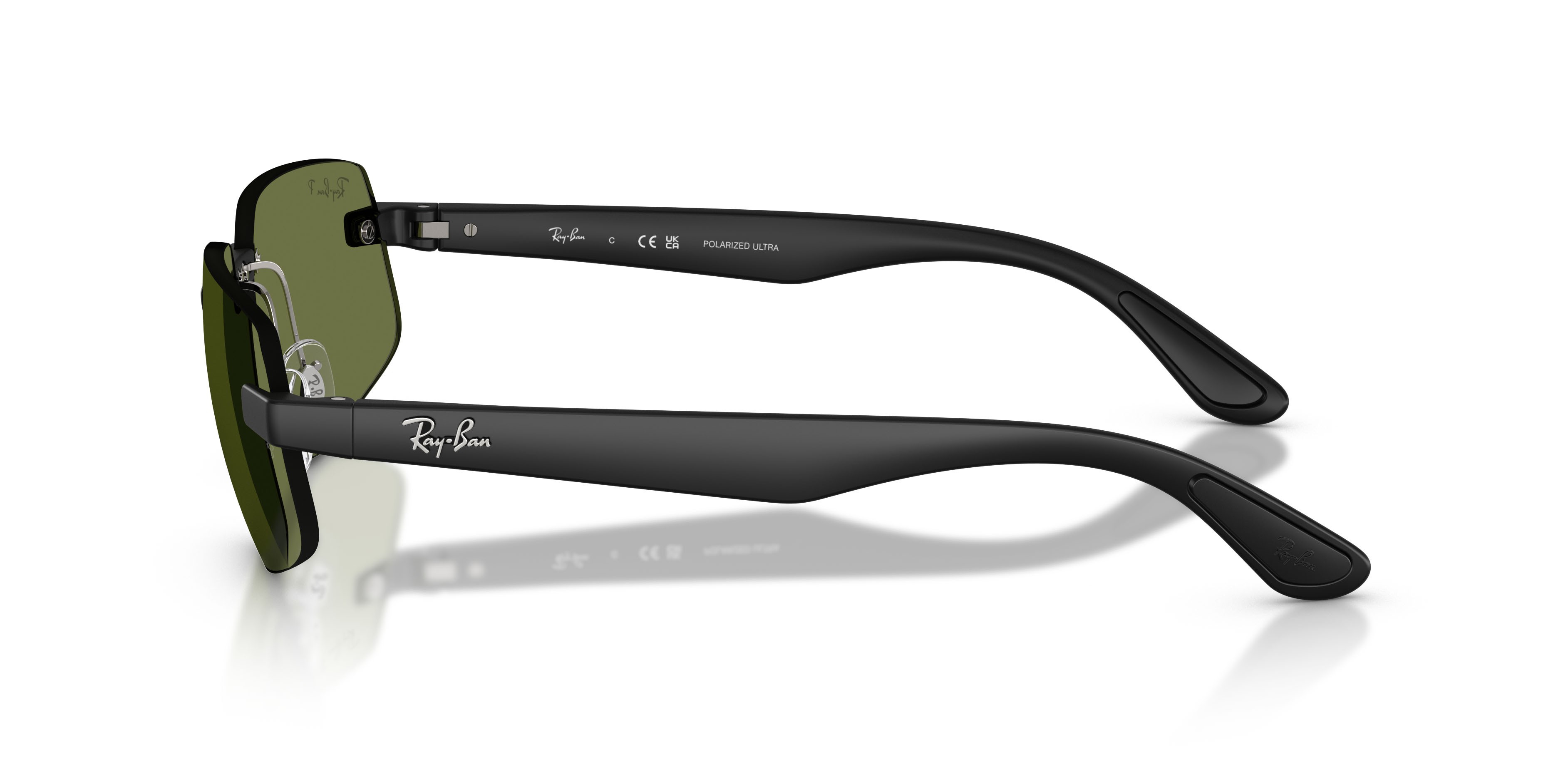 Sonnenbrillen Ray-Ban Chromance RB 4475CH (601S/2) farbe sabbia nero form unregelmäßig gläser polar verde
