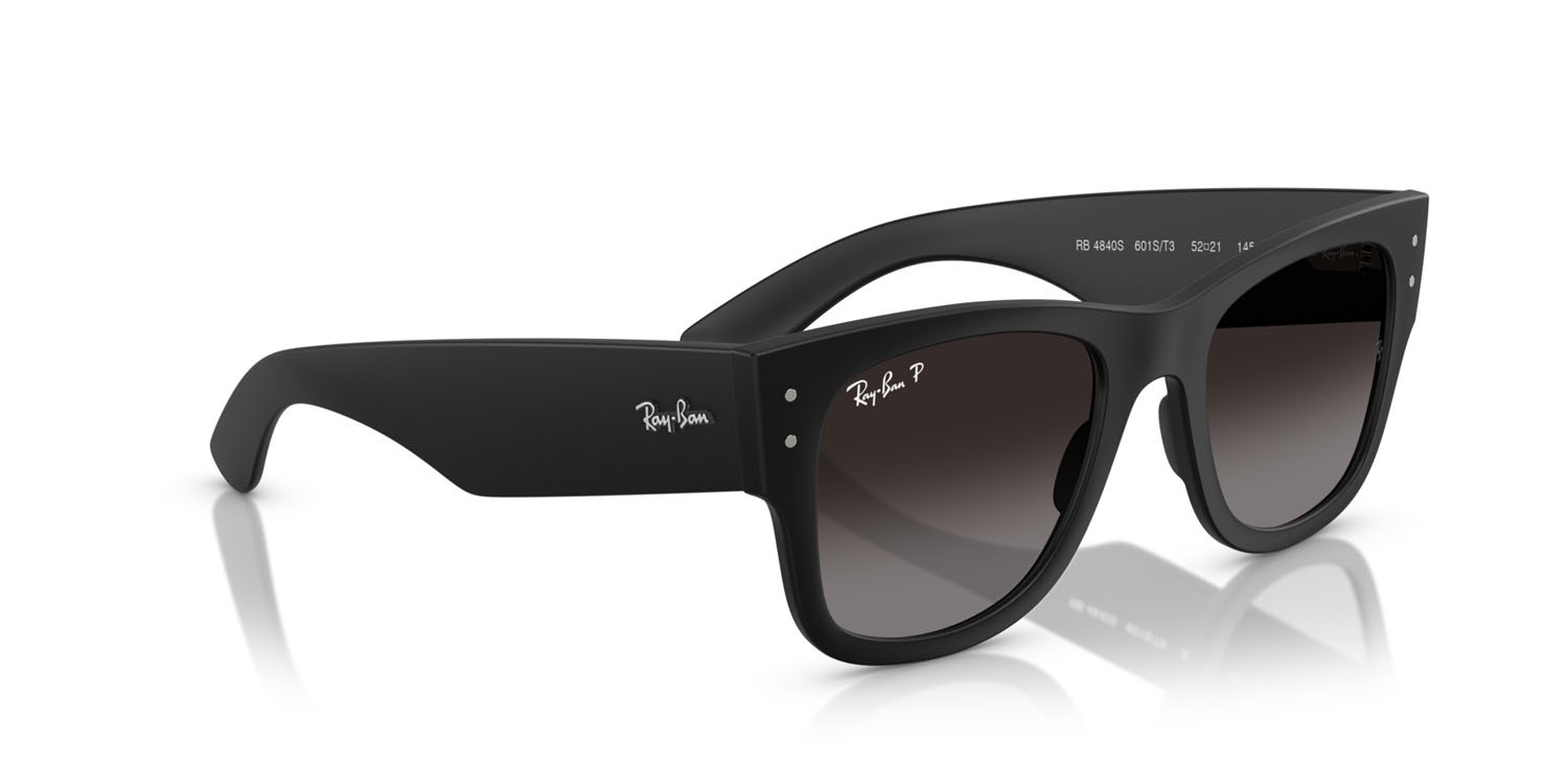 Sonnenbrillen Ray-Ban RB 4840S (601ST3) farbe sabbia nero form quadratisch gläser polar grigia sfumata