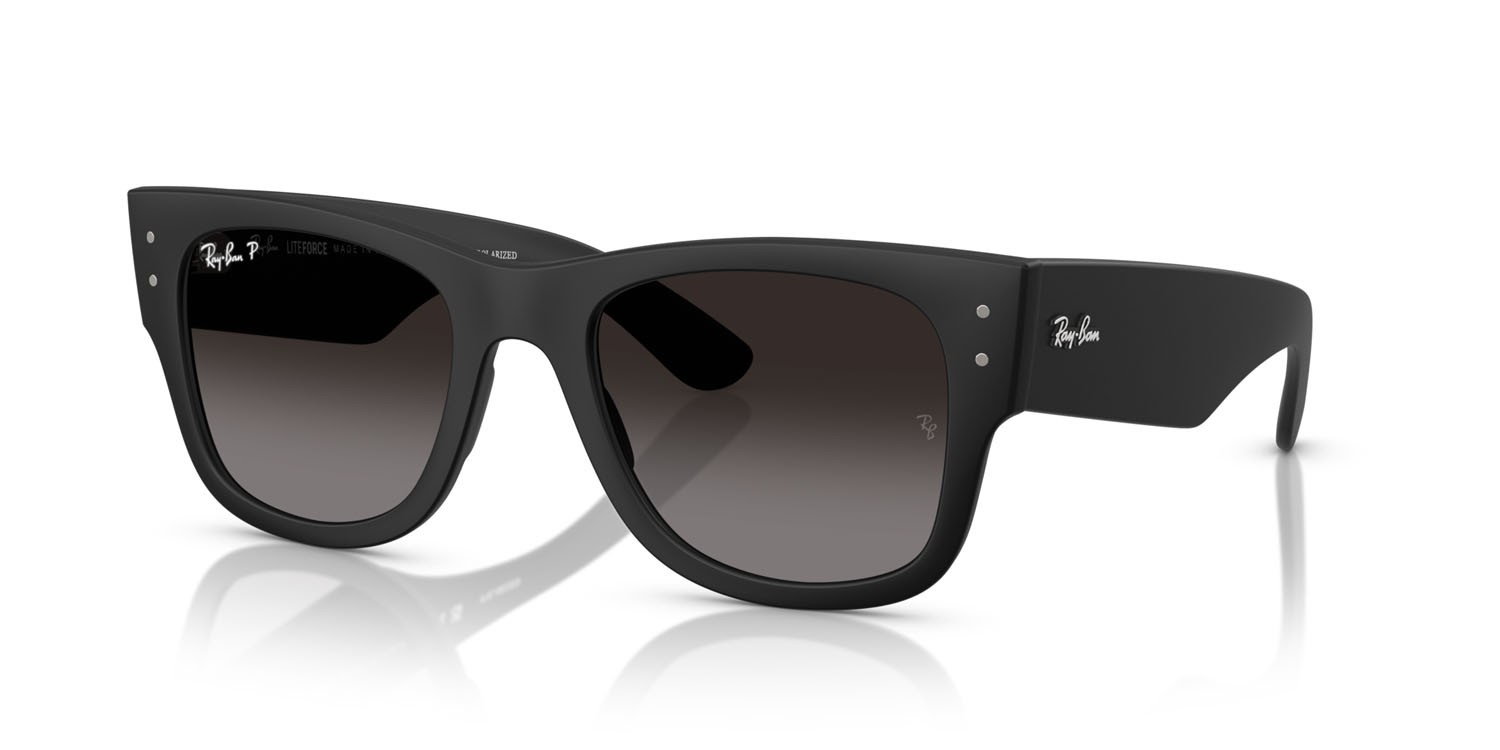 Sonnenbrillen Ray-Ban RB 4840S (601ST3) farbe sabbia nero form quadratisch gläser polar grigia sfumata