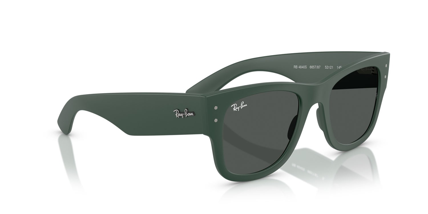 Occhiali da sole Ray-Ban RB 4840S (665787) colore sabbia verde forma quadrato lenti grigio scuro