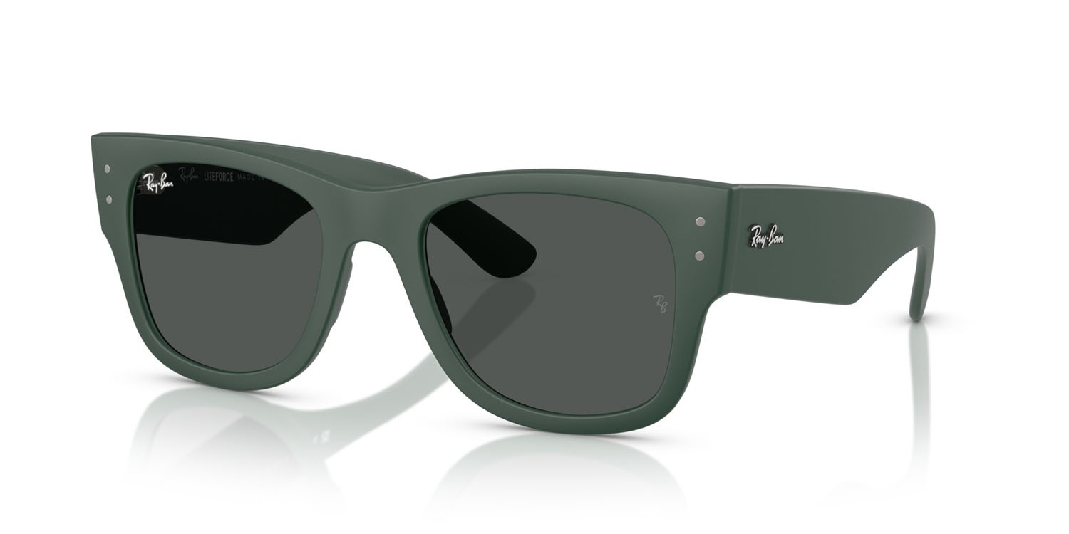 Occhiali da sole Ray-Ban RB 4840S (665787) colore sabbia verde forma quadrato lenti grigio scuro