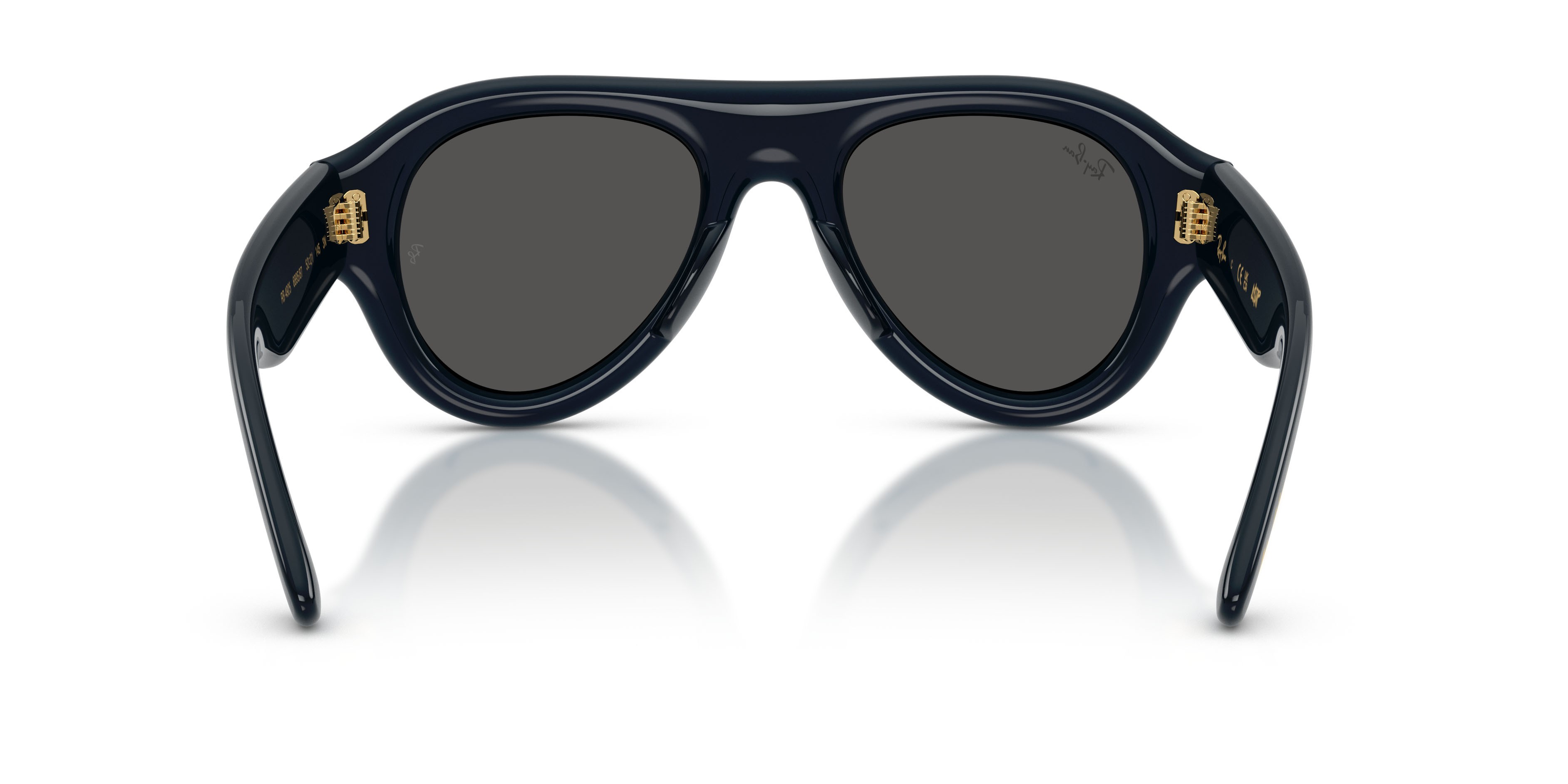 Occhiali da sole Ray-Ban Aviator Puffer RB 4925 (689587) colore blu trasparente forma aviator lenti ultra black