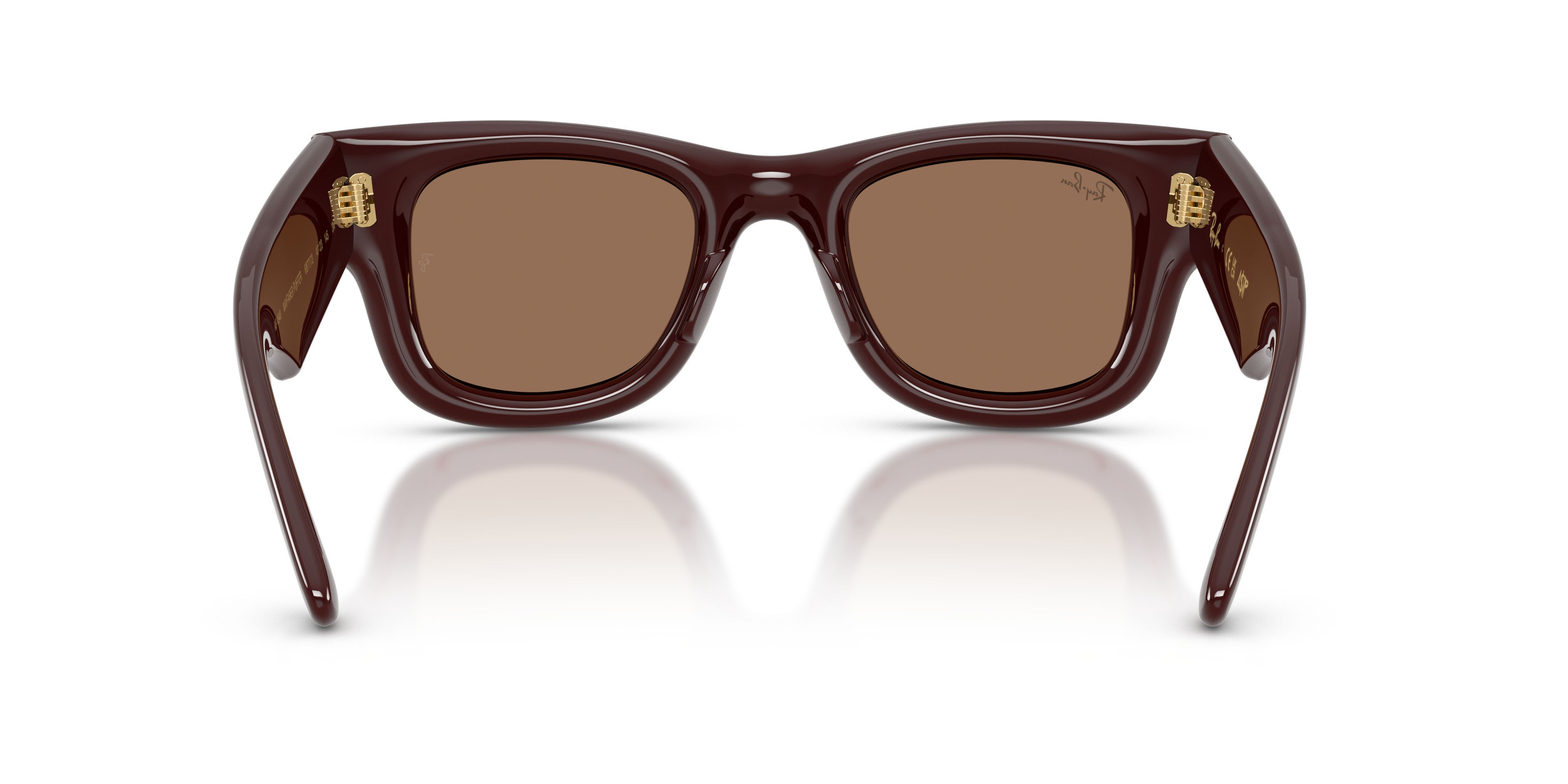 Sonnenbrillen Ray-Ban Wayfarer Puffer RB 4940 (687773) farbe marrone scuro form quadratisch gläser marrone scuro
