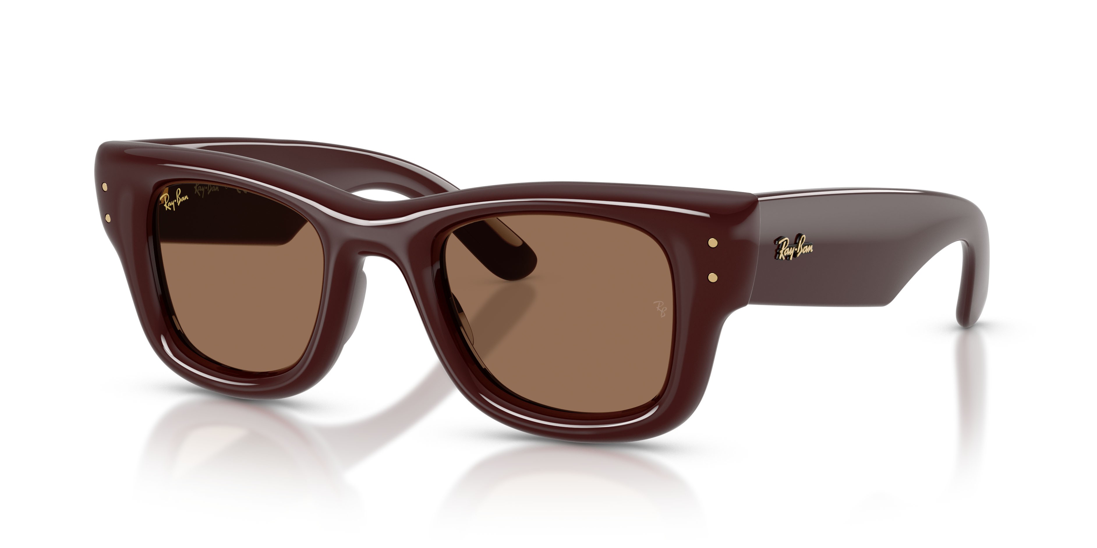 Sonnenbrillen Ray-Ban Wayfarer Puffer RB 4940 (687773) farbe marrone scuro form quadratisch gläser marrone scuro