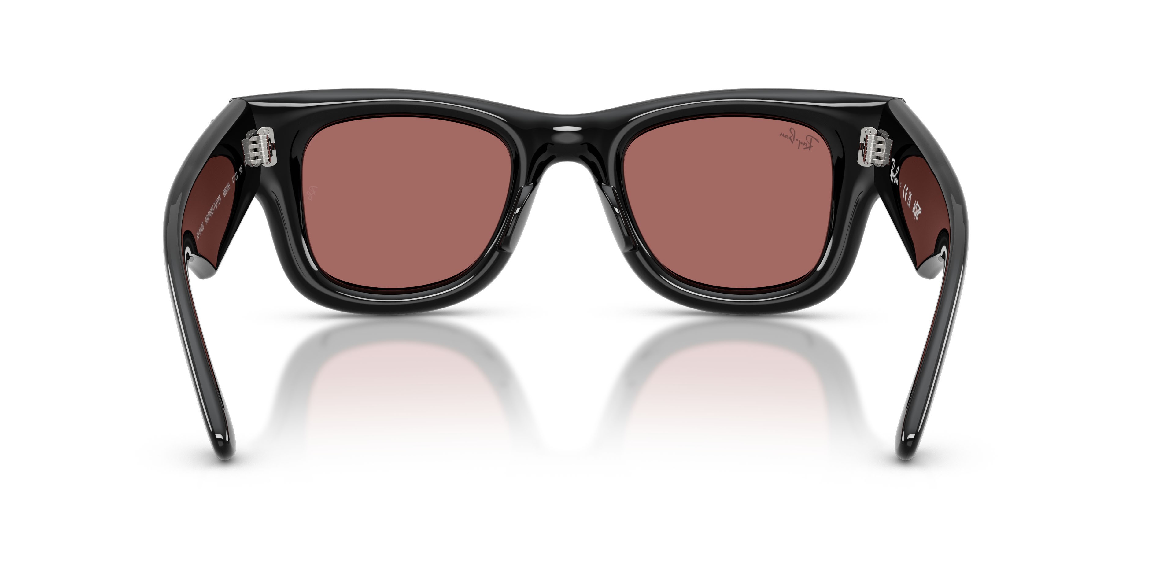 Sonnenbrillen Ray-Ban Wayfarer Puffer RB 4940B (686485) farbe nero form quadratisch gläser violetto scuro