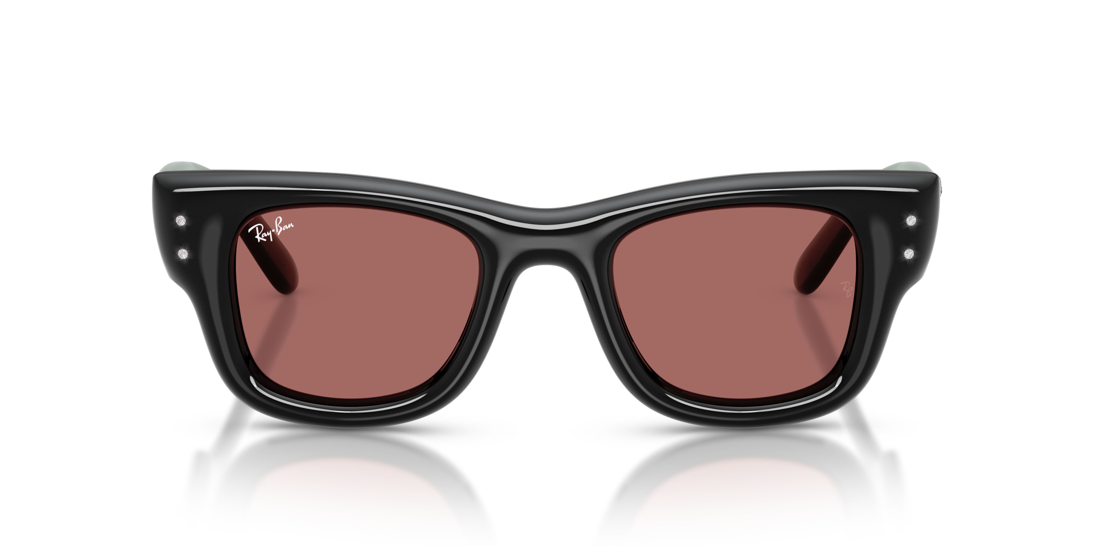 Sonnenbrillen Ray-Ban Wayfarer Puffer RB 4940B (686485) farbe nero form quadratisch gläser violetto scuro