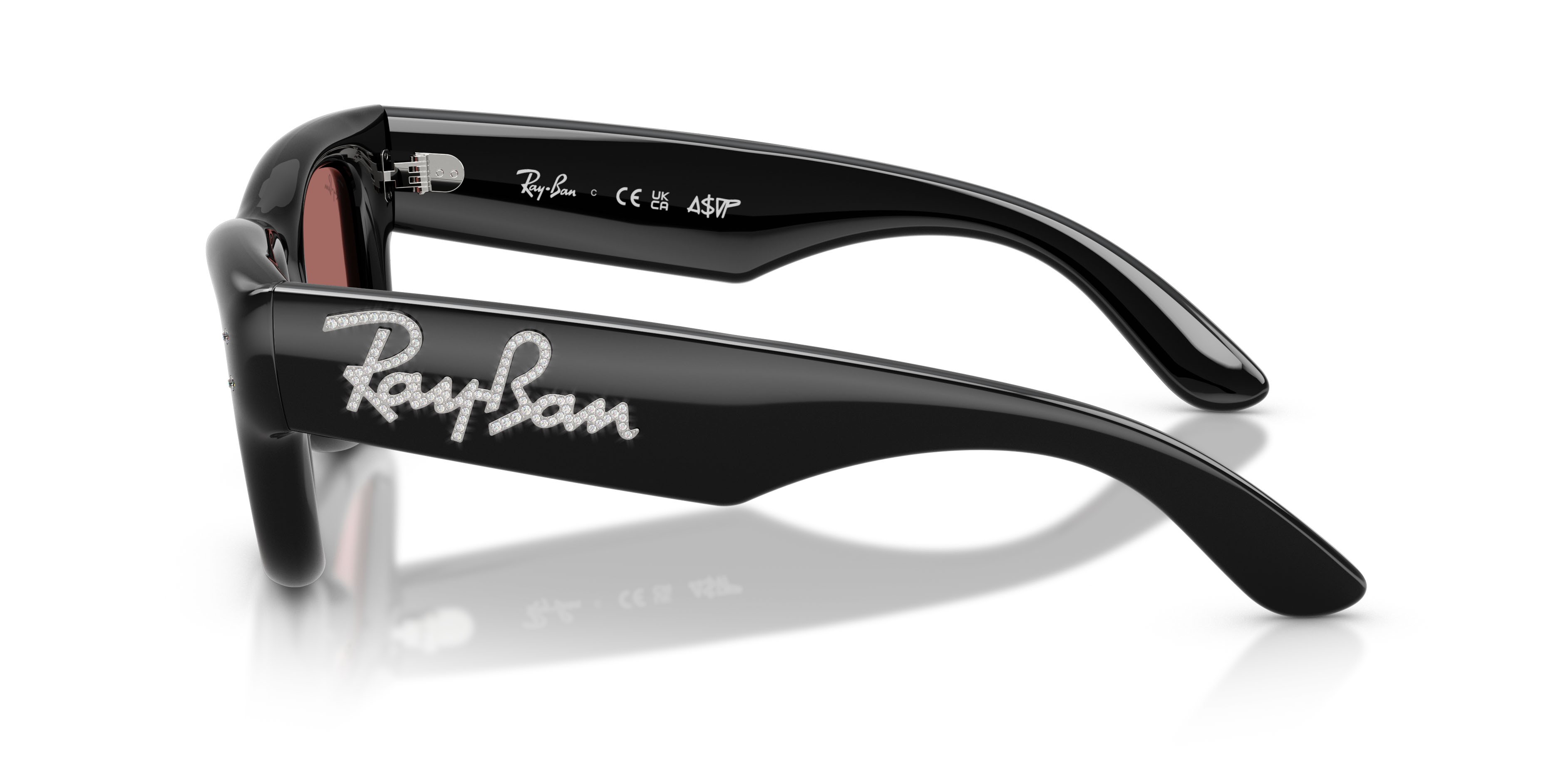 Sonnenbrillen Ray-Ban Wayfarer Puffer RB 4940B (686485) farbe nero form quadratisch gläser violetto scuro