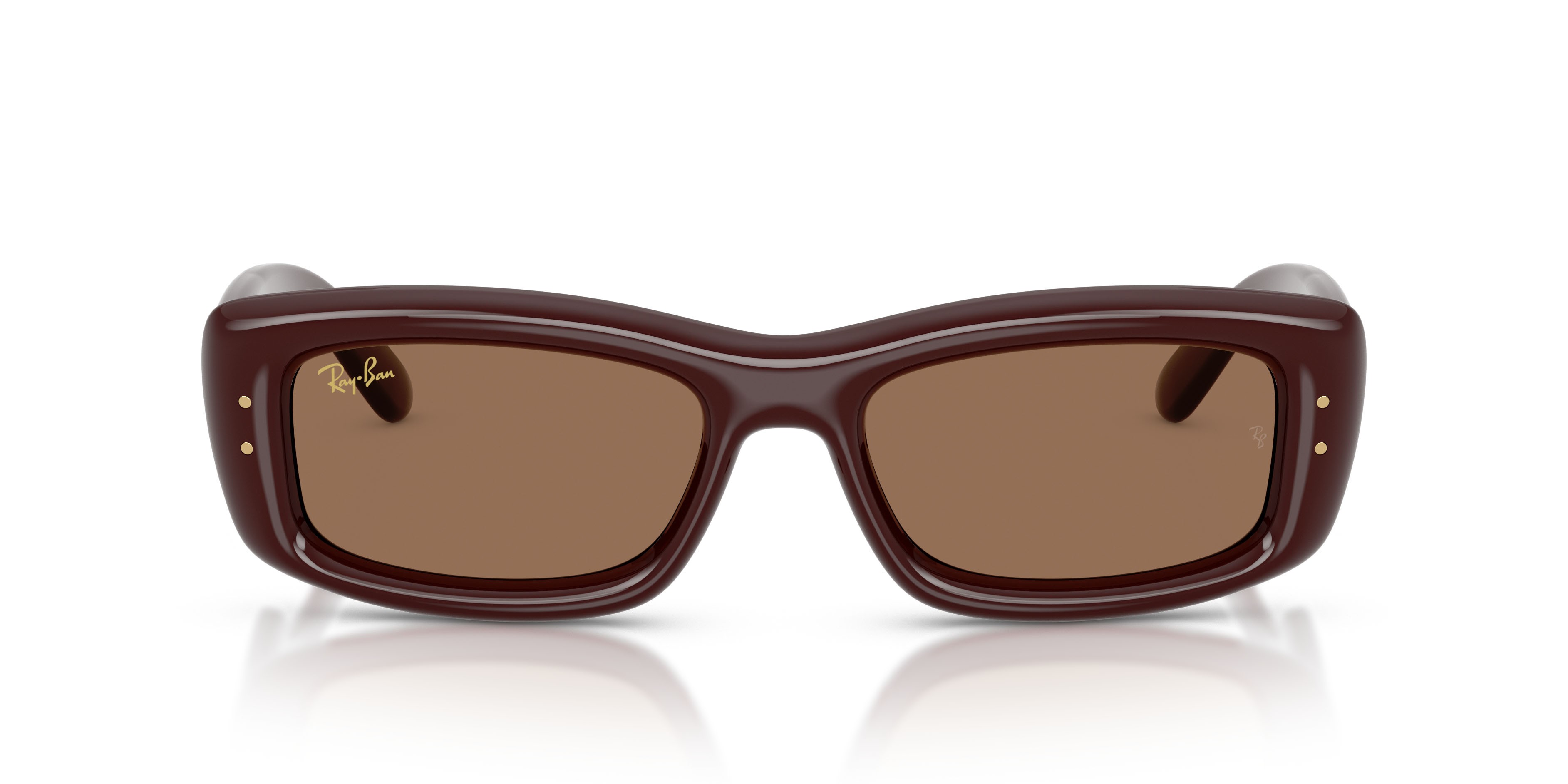 Sonnenbrillen Ray-Ban Kiliane Puffer RB 4944 (687773) farbe marrone trasparente form quadratisch gläser marrone scuro