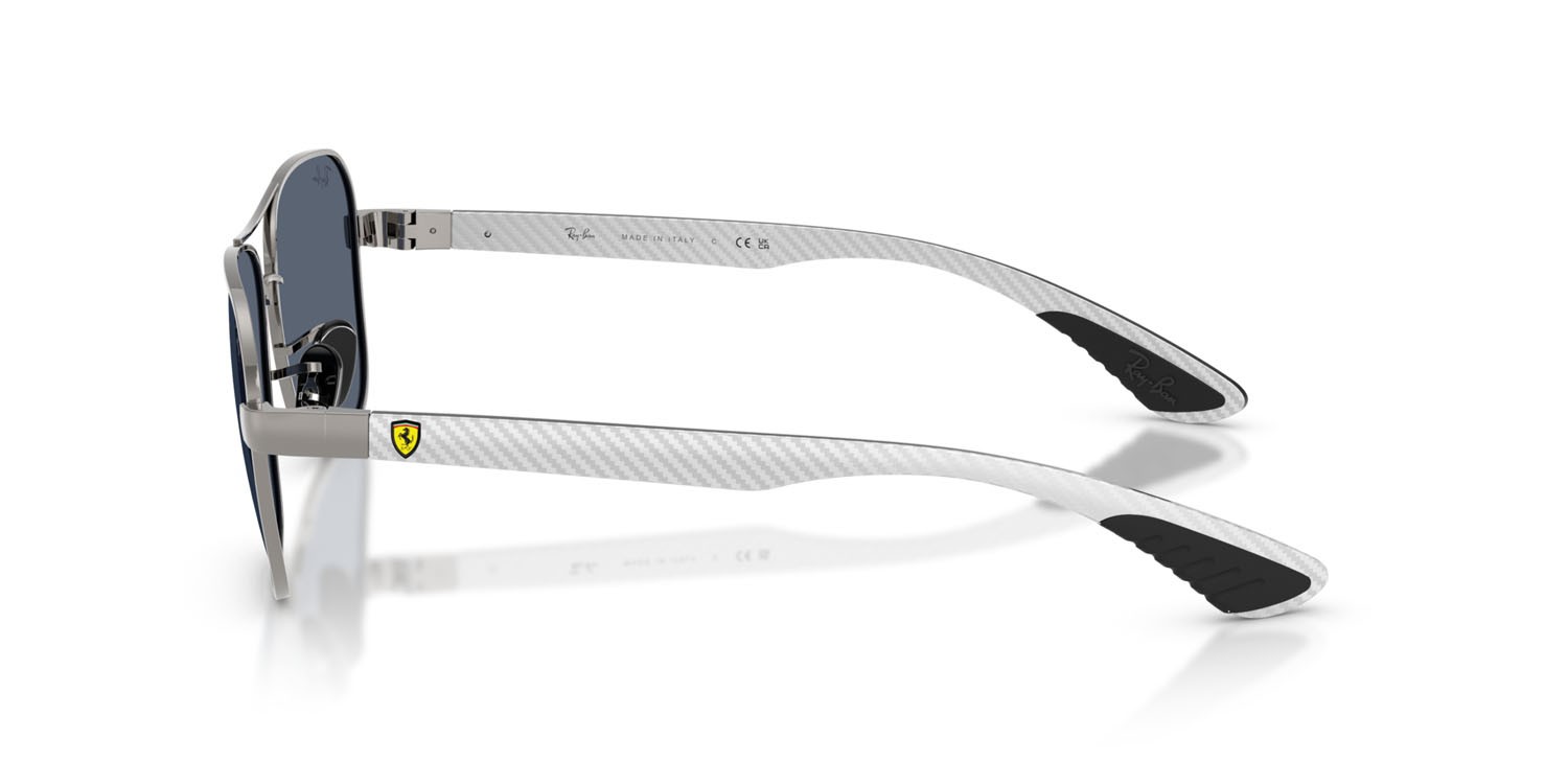 Occhiali da sole Ray-Ban Scuderia Ferrari RB 8336M (F11687) colore gunmetal forma quadrato lenti grigio scuro