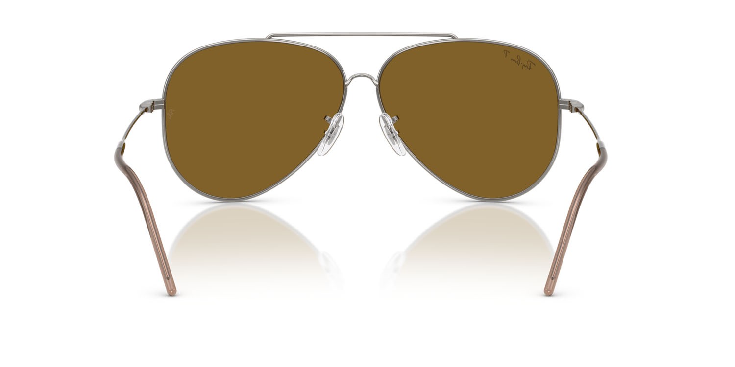 Sonnenbrillen Ray-Ban Aviator Reverse RB R0101S (004/83) farbe gunmetal form aviator gläser polar marrone scuro