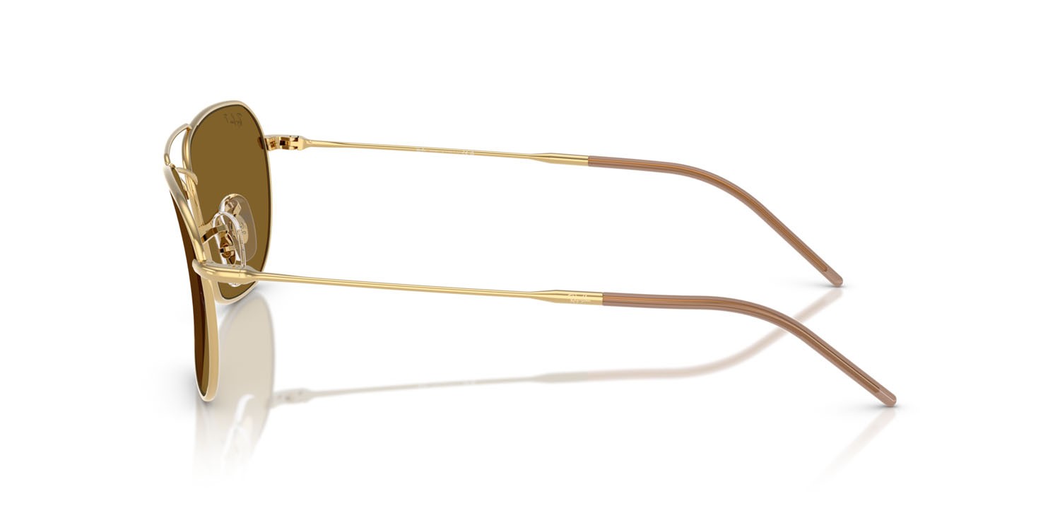 Sonnenbrillen Ray-Ban Caravan Reverse RB R0102S (001/83) farbe arista gold form quadratisch gläser polar marrone scuro