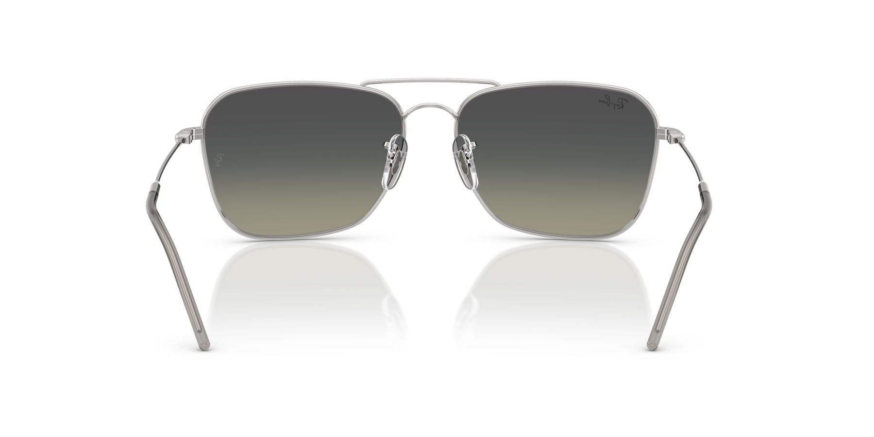 Sonnenbrillen Ray-Ban Caravan Reverse RB R0102S (003/11) farbe argento form quadratisch gläser sfumato grigio