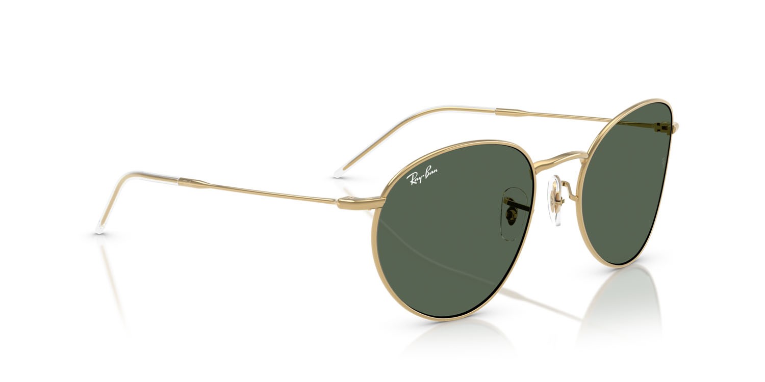 Sonnenbrillen Ray-Ban Round Reverse RB R0103S (001/VR) farbe arista gold form pantos gläser verde scuro