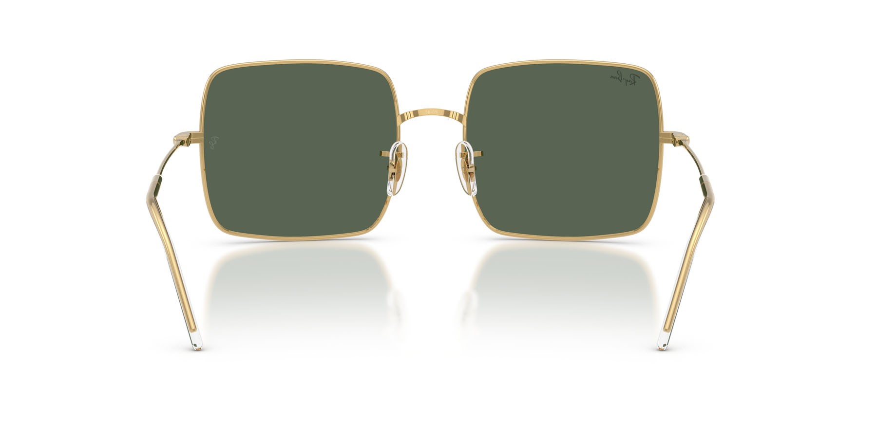 Sonnenbrillen Ray-Ban Square Reverse RB R0104S (001/VR) farbe oro arista form quadratisch gläser verde scuro
