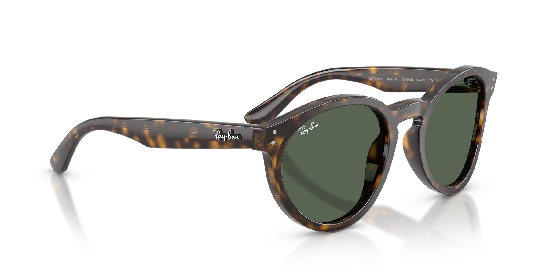 Sonnenbrillen Ray-Ban RB R0505S (6790VR) farbe havana form pantos gläser verde scuro
