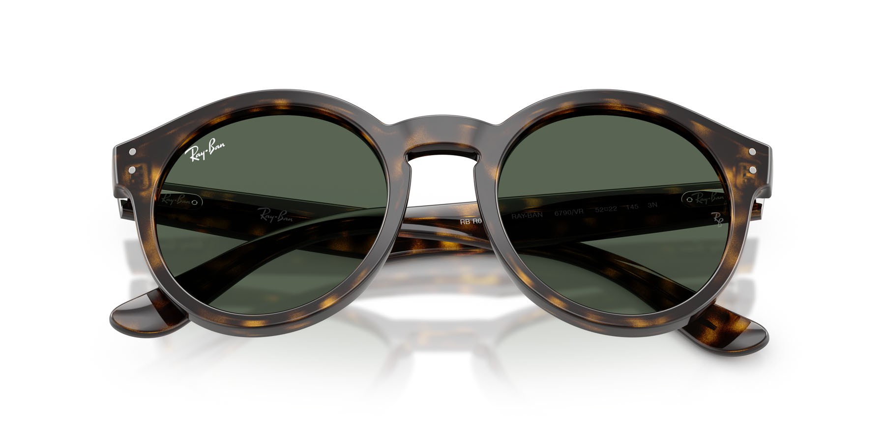 Sonnenbrillen Ray-Ban RB R0505S (6790VR) farbe havana form pantos gläser verde scuro