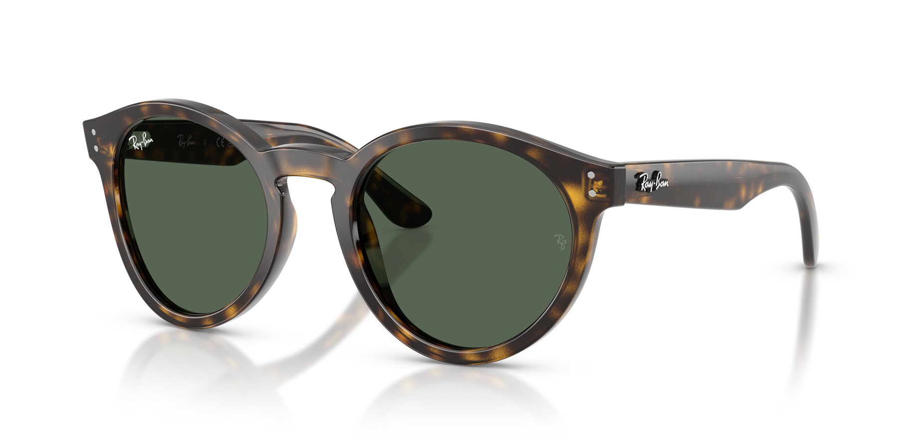 Sonnenbrillen Ray-Ban RB R0505S (6790VR) farbe havana form pantos gläser verde scuro