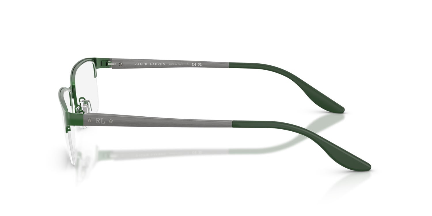 Occhiali da vista Ralph Lauren RL 5089 (9485) colore verde semi-opaco forma rettangolare lenti lente demo