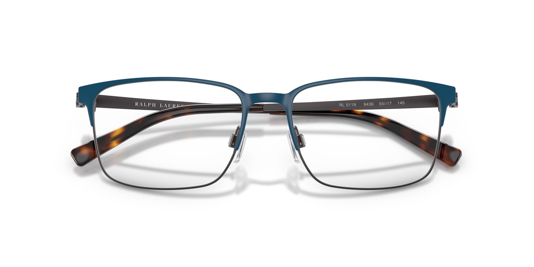 Occhiali da vista Ralph Lauren RL 5119 (9436) colore blu/gunmetal forma rettangolare lenti lente demo