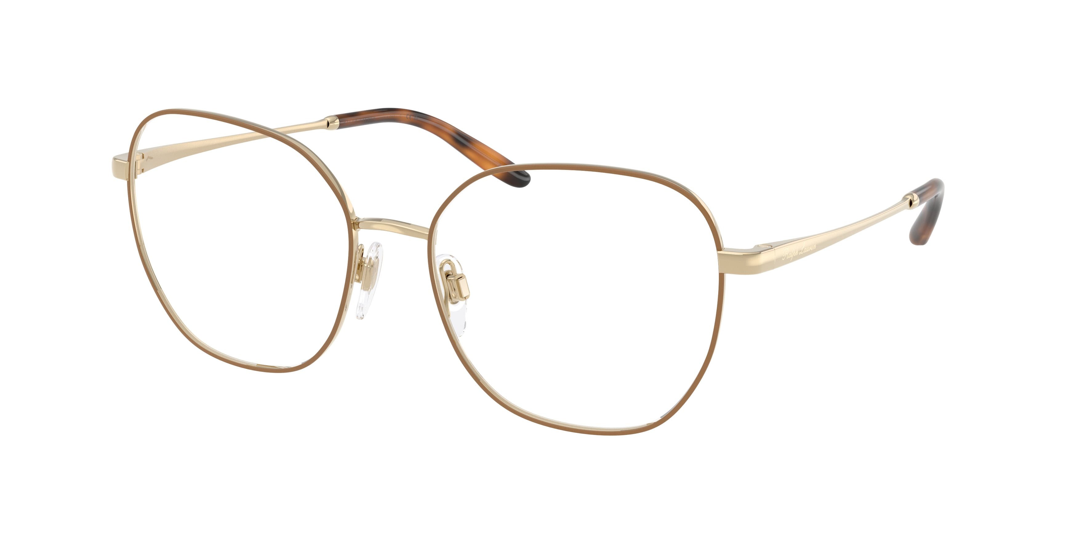Eyeglasses Ralph Lauren RL 5120 (9453) color beige/oro pallido shape irregular lenses lente demo