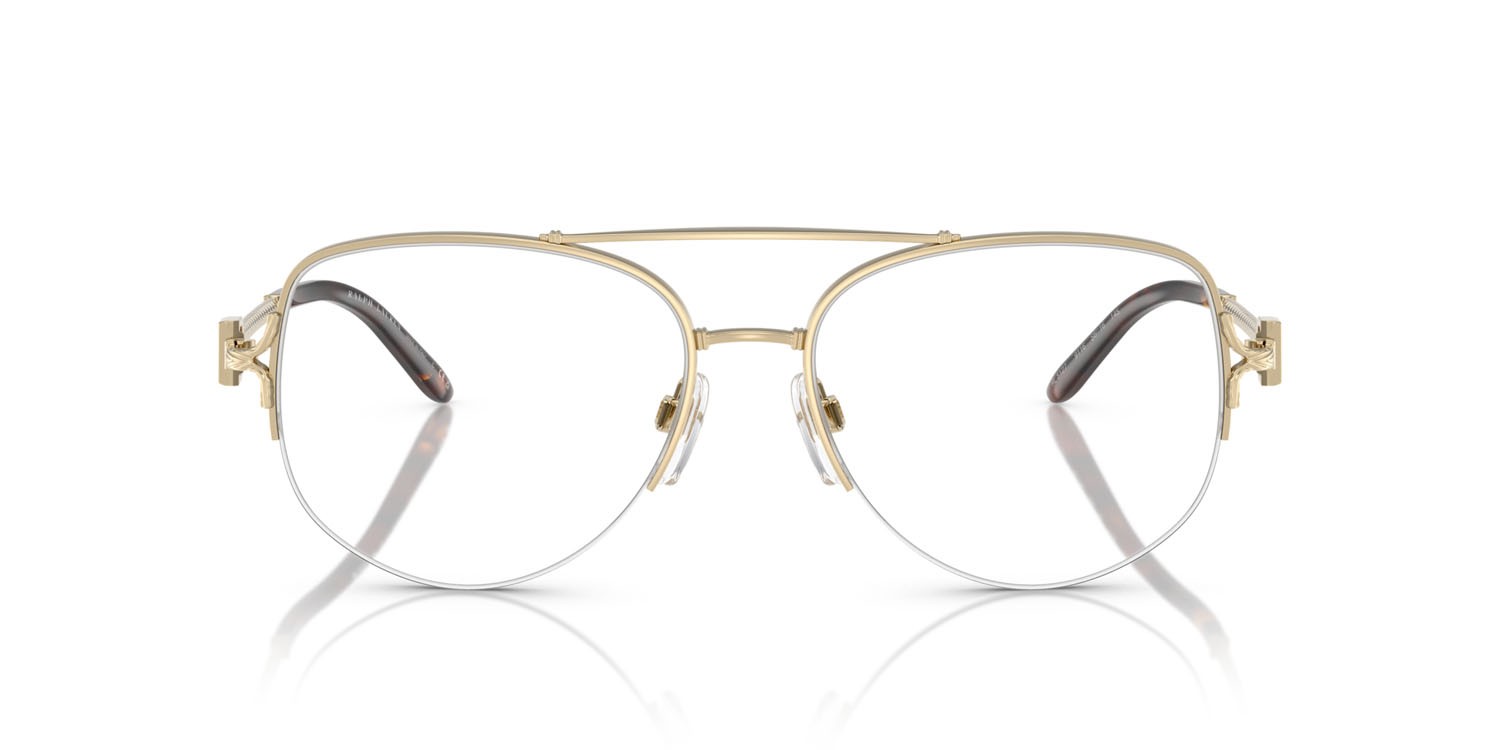 Occhiali da vista Ralph Lauren RL 5127 (9116) colore oro pallido lucido forma aviator lenti lente demo
