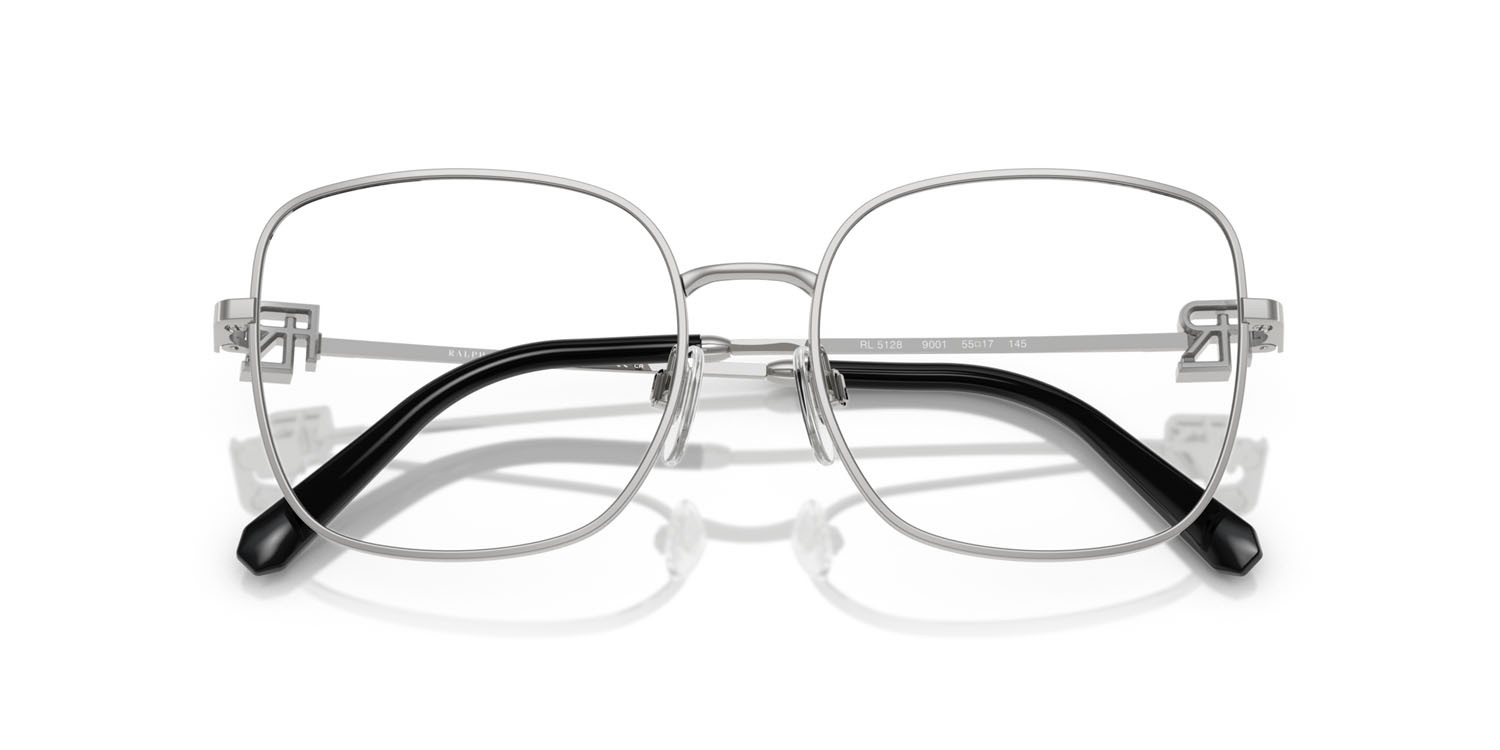 Occhiali da vista Ralph Lauren RL 5128 (9001) colore argento lucido forma quadrato lenti lente demo