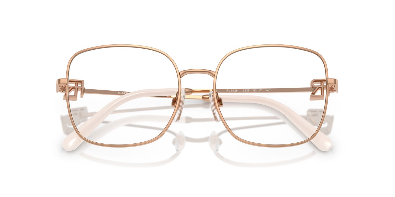 Occhiali da vista Ralph Lauren RL 5128 (9329) colore rose gold lucido forma quadrato lenti lente demo