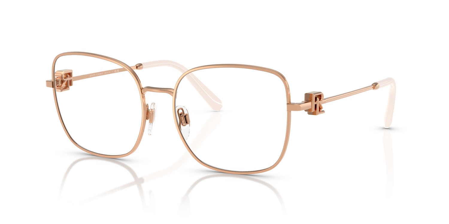 Occhiali da vista Ralph Lauren RL 5128 (9329) colore rose gold lucido forma quadrato lenti lente demo