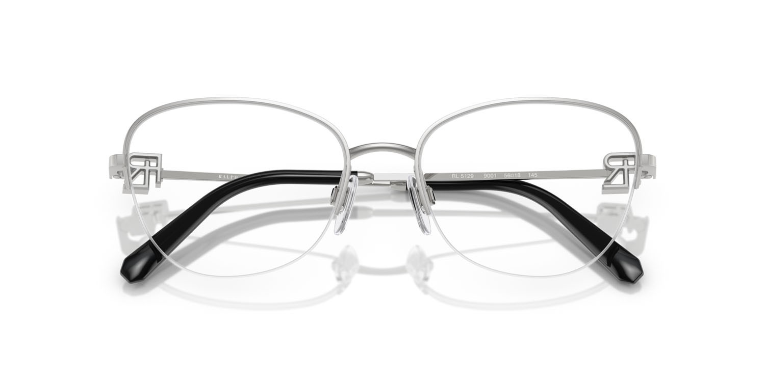 Eyeglasses Ralph Lauren RL 5129 (9001) color argento lucido shape butterfly lenses lente demo