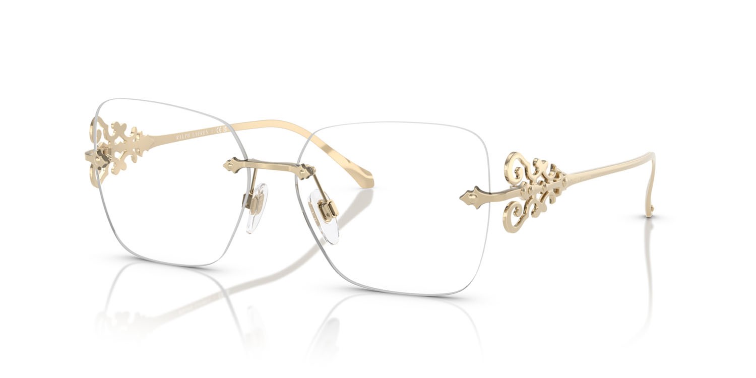Brillen Ralph Lauren RL 5130 (9116) farbe oro pallido lucido form quadratisch gläser lente demo