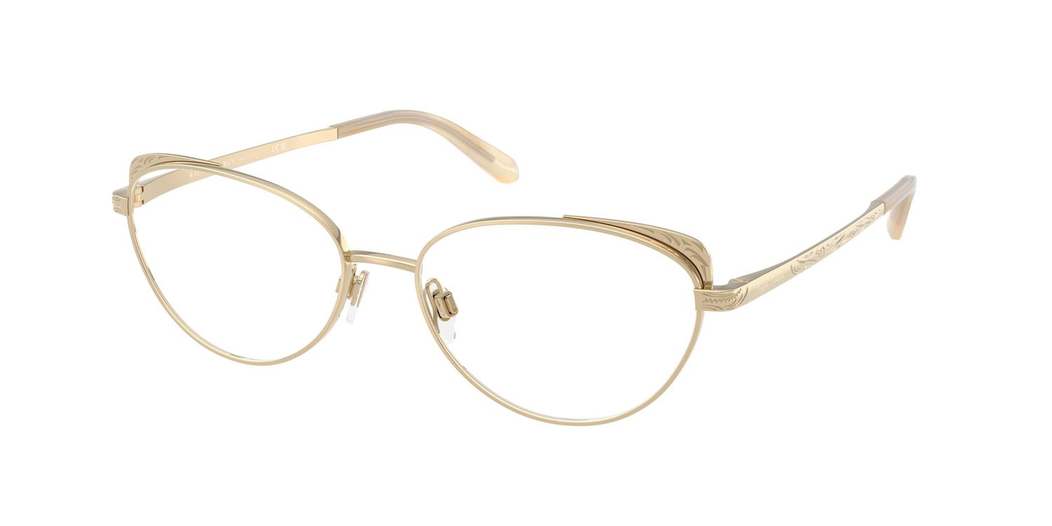 Occhiali da vista Ralph Lauren RL 5131 (9116) colore oro pallido lucido forma cat eye lenti lente demo