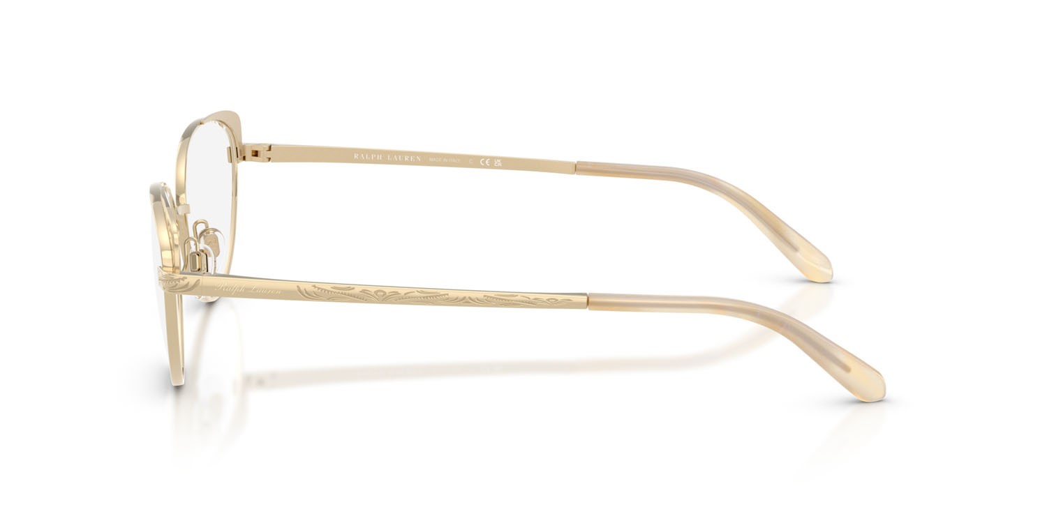 Occhiali da vista Ralph Lauren RL 5131 (9116) colore oro pallido lucido forma cat eye lenti lente demo