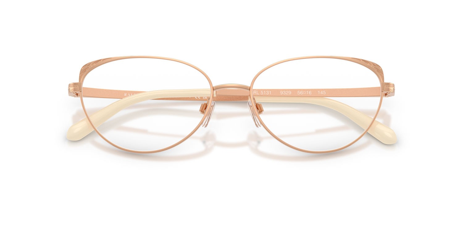 Occhiali da vista Ralph Lauren RL 5131 (9329) colore rose gold lucido forma cat eye lenti lente demo