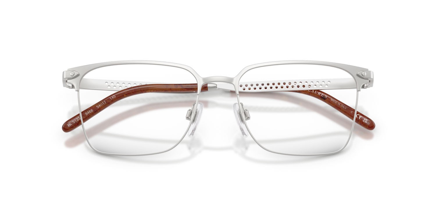 Occhiali da vista Ralph Lauren RL 5133 (9466) colore argento semi-brillante forma quadrato lenti lente demo