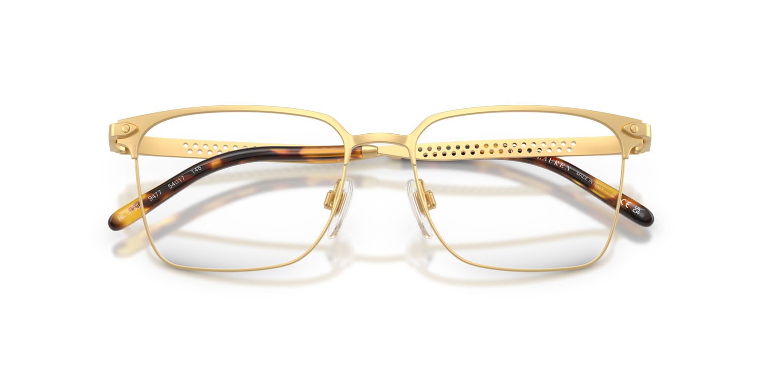 Occhiali da vista Ralph Lauren RL 5133 (9477) colore oro semi lucido forma quadrato lenti lente demo