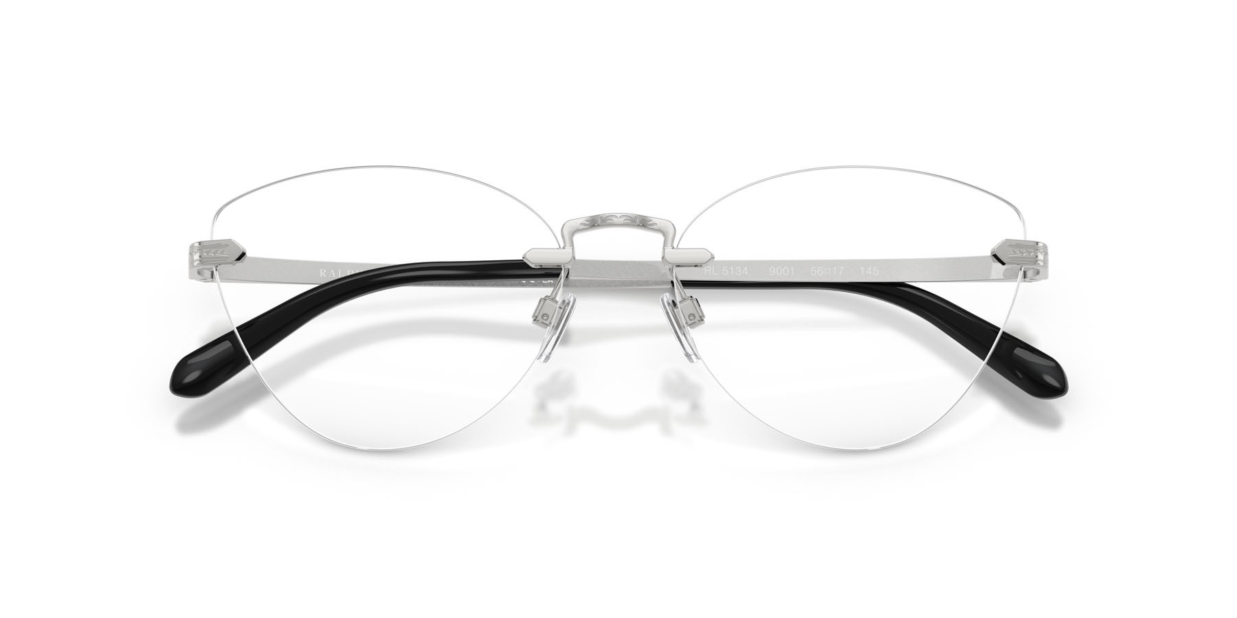 Occhiali da vista Ralph Lauren RL 5134 (9001) colore argento lucido forma cat eye lenti lente demo