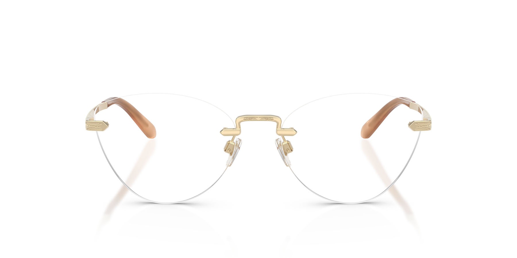 Occhiali da vista Ralph Lauren RL 5134 (9116) colore oro pallido lucido forma cat eye lenti lente demo