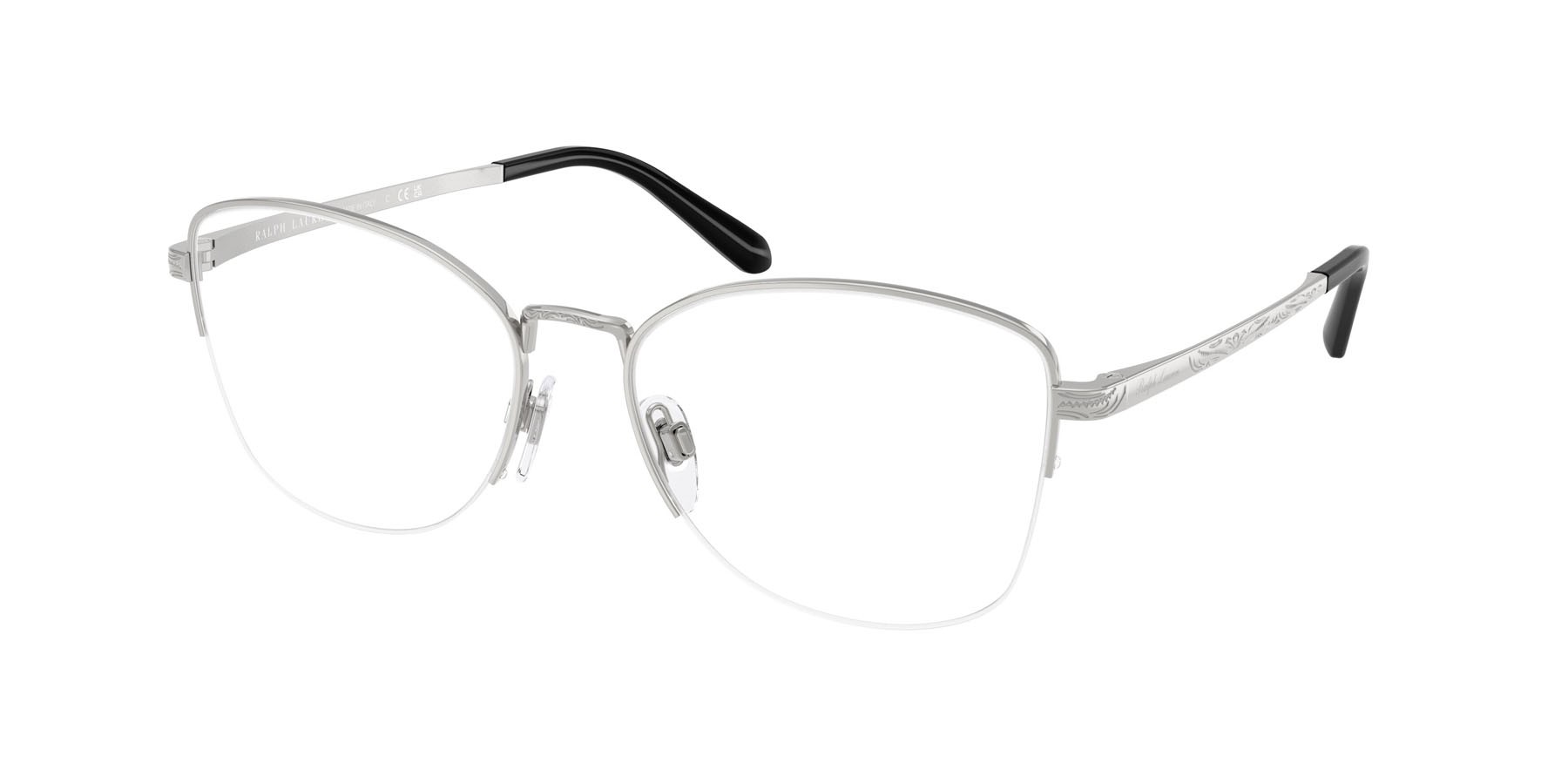 Occhiali da vista Ralph Lauren RL 5135 (9001) colore argento lucido forma cat eye lenti lente demo
