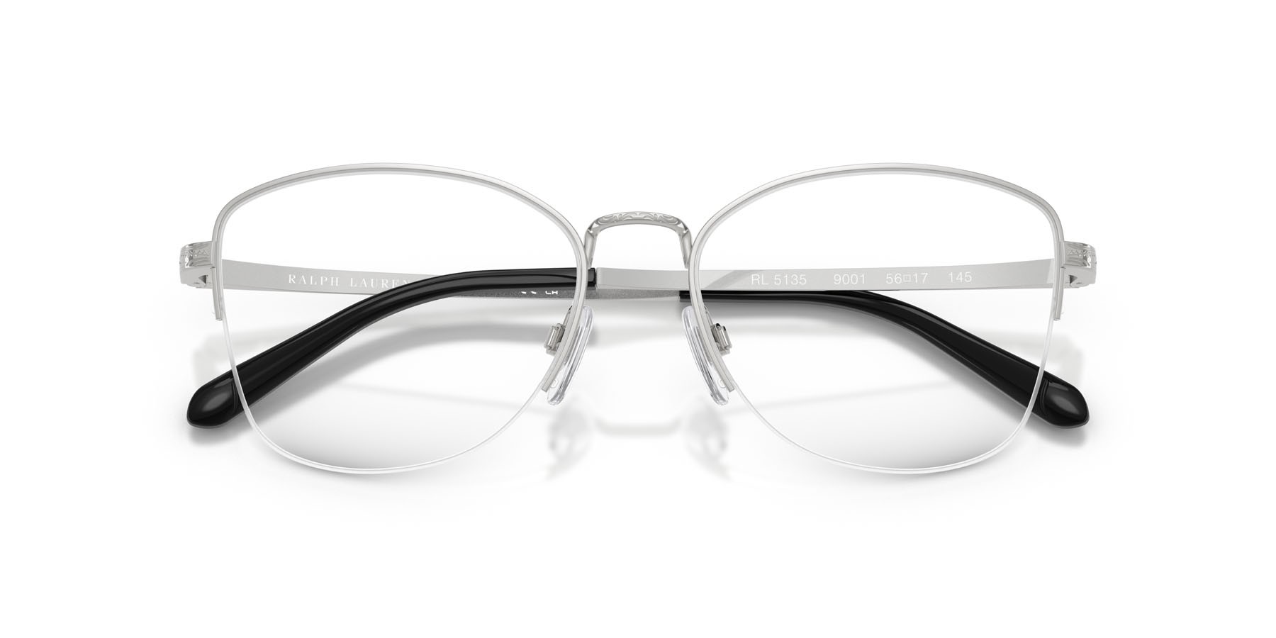 Occhiali da vista Ralph Lauren RL 5135 (9001) colore argento lucido forma cat eye lenti lente demo