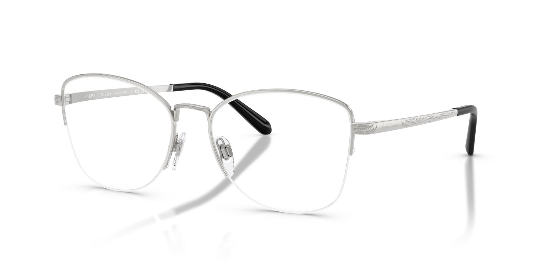 Occhiali da vista Ralph Lauren RL 5135 (9001) colore argento lucido forma cat eye lenti lente demo