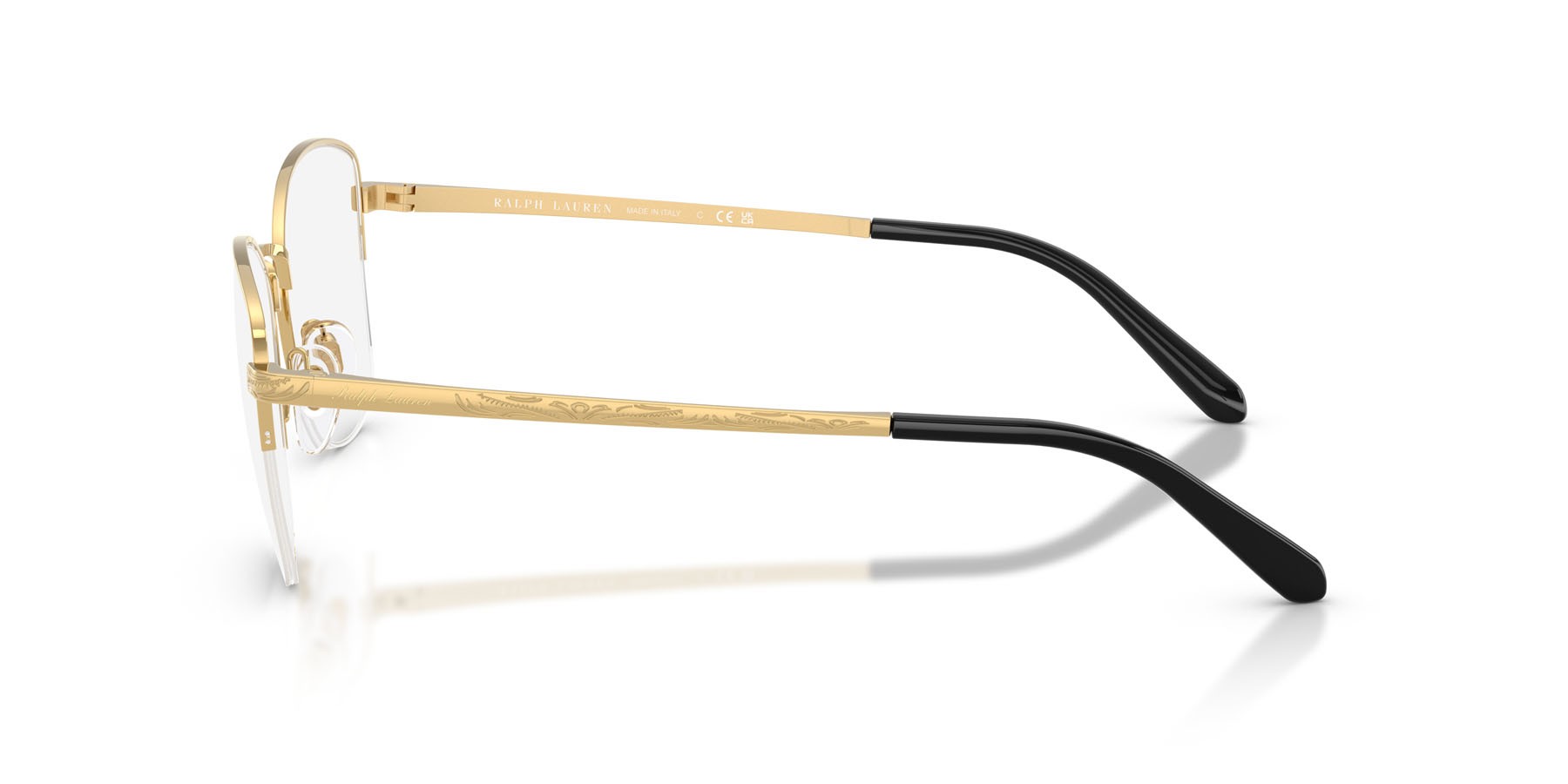Eyeglasses Ralph Lauren RL 5135 (9004) color oro lucido shape cat eye lenses lente demo