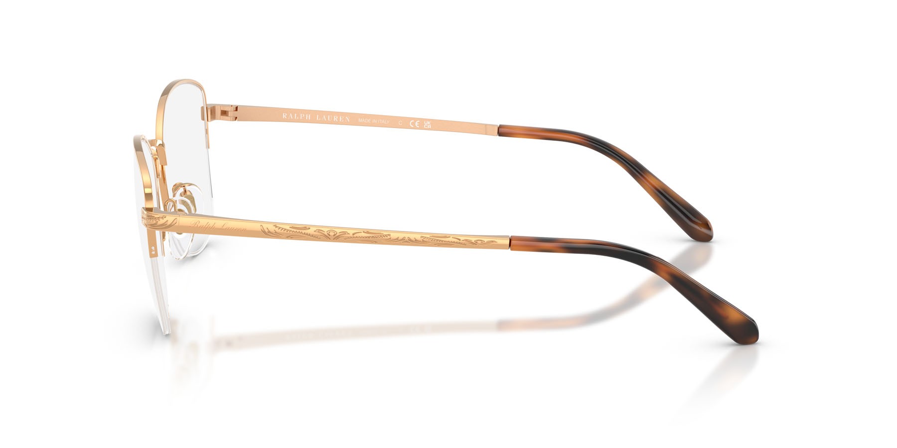 Eyeglasses Ralph Lauren RL 5135 (9153) color oro anticato brillante shape cat eye lenses lente demo