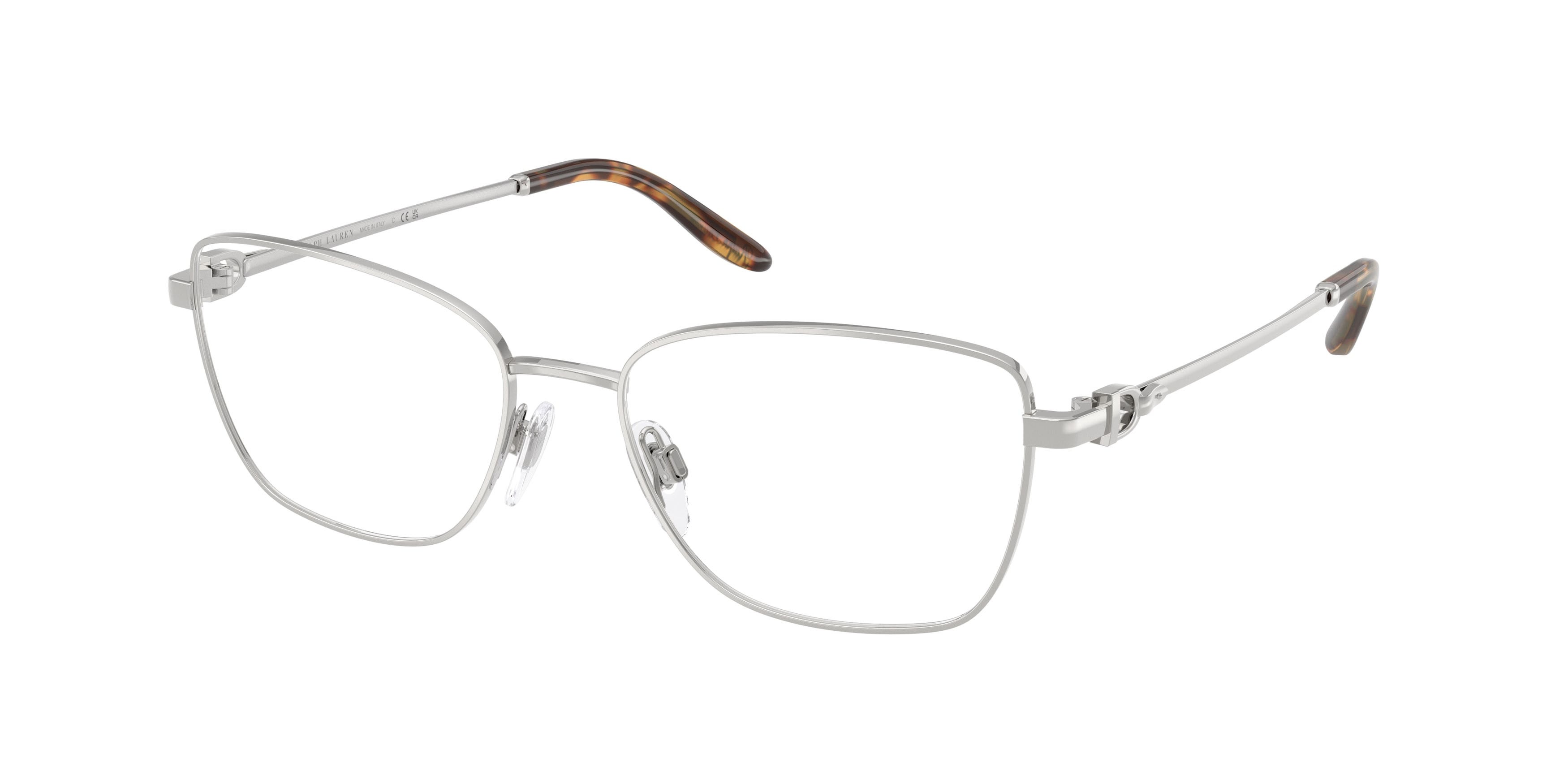 Occhiali da vista Ralph Lauren RL 5136 (9001) colore argento lucido forma quadrato lenti lente demo
