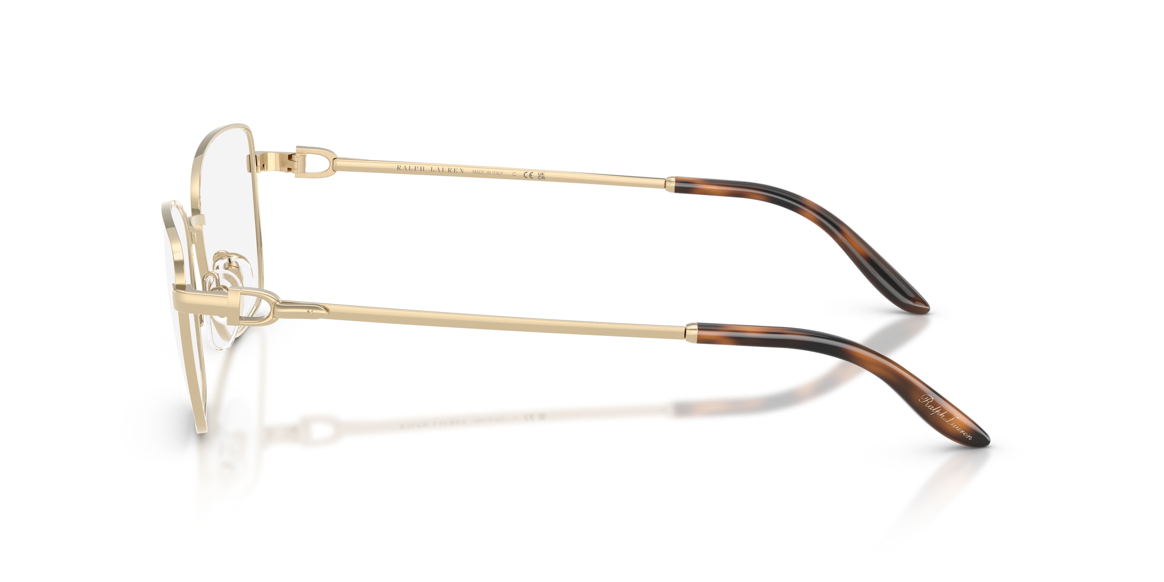 Occhiali da vista Ralph Lauren RL 5136 (9116) colore oro pallido forma quadrato lenti lente demo