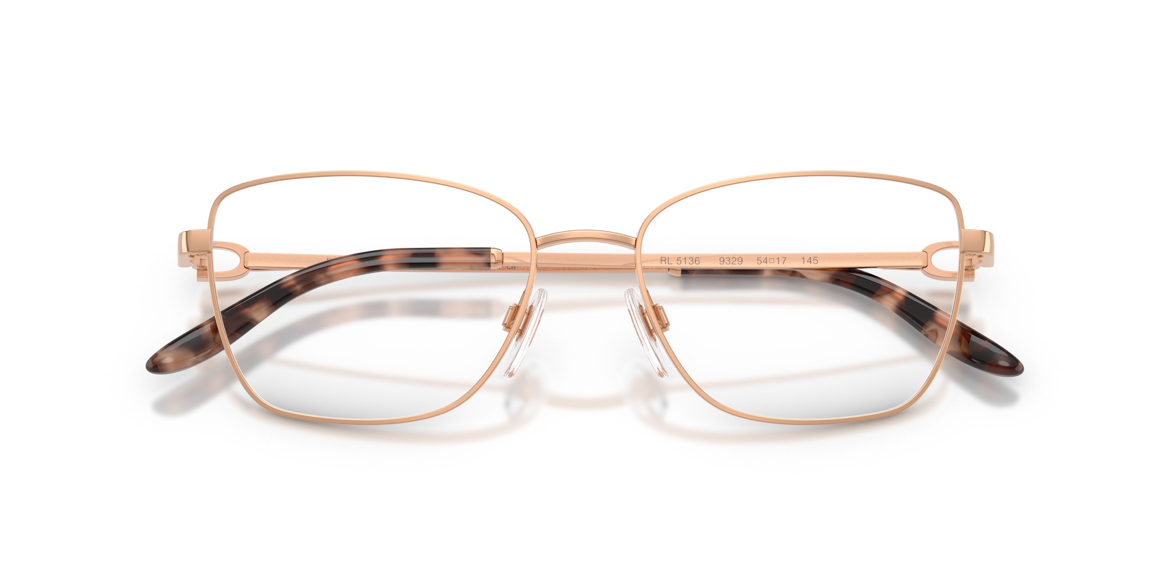 Occhiali da vista Ralph Lauren RL 5136 (9329) colore oro rose forma quadrato lenti lente demo