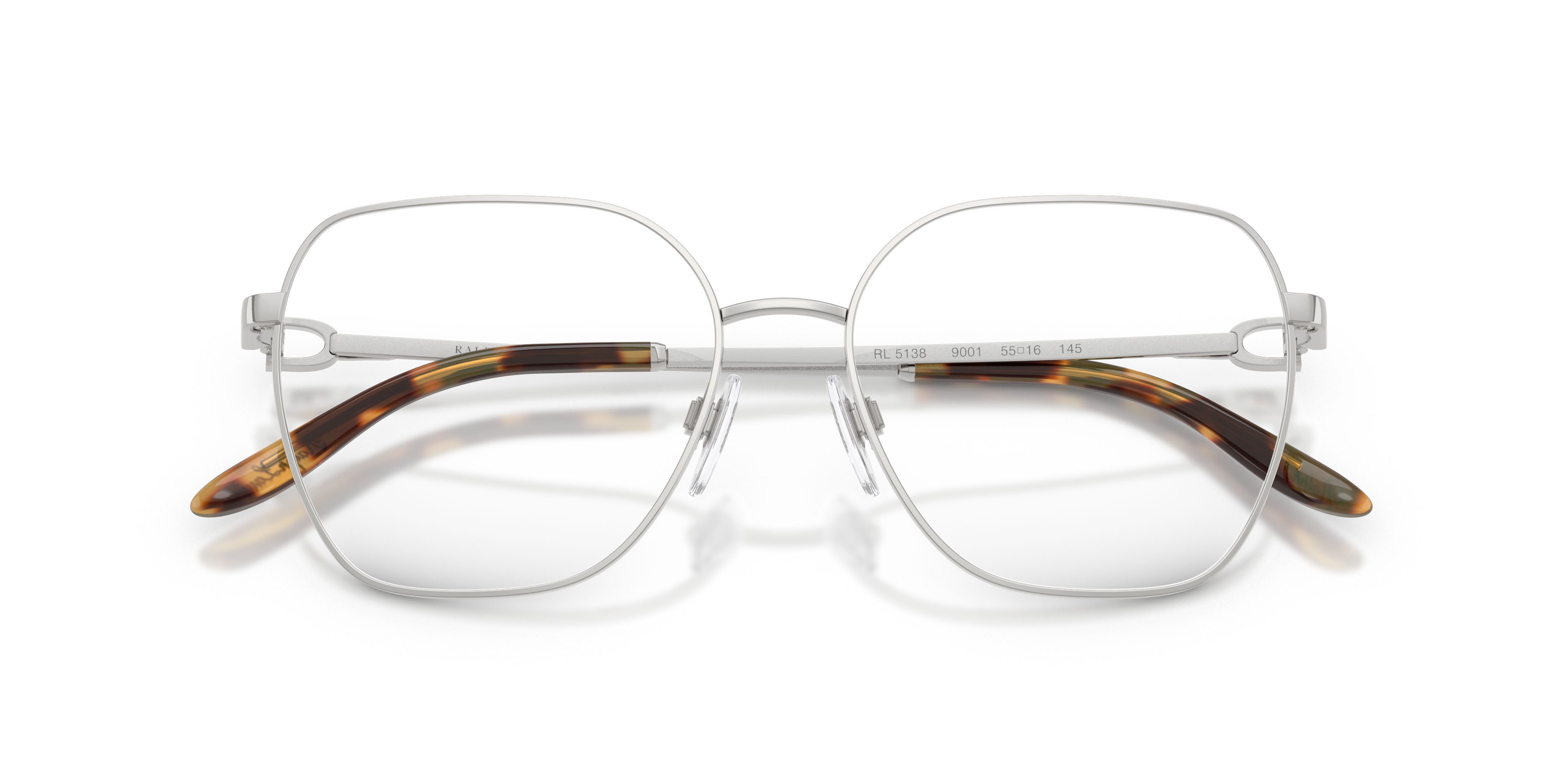 Occhiali da vista Ralph Lauren RL 5138 (9001) colore argento lucido forma quadrato lenti lente demo