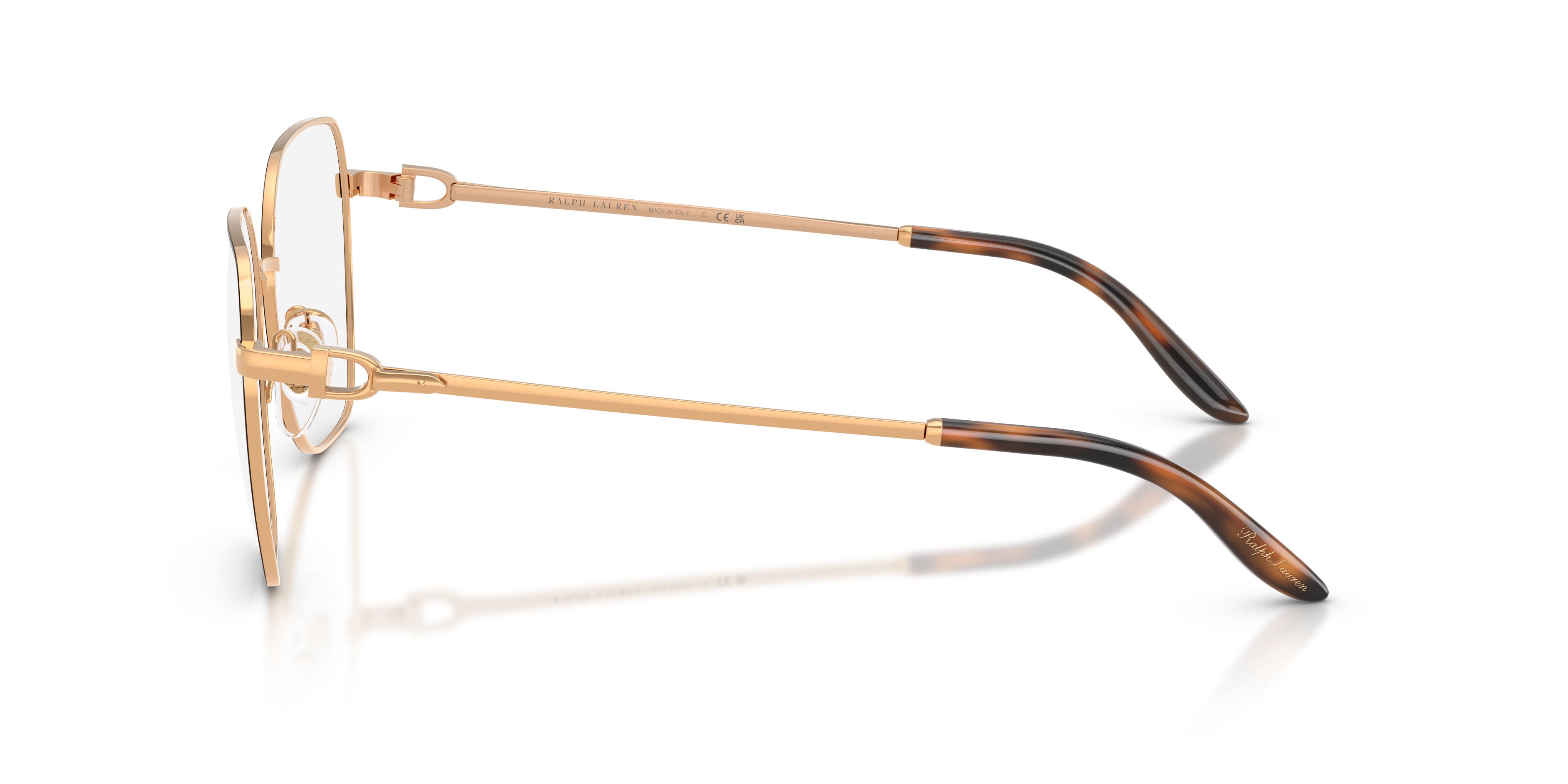 Occhiali da vista Ralph Lauren RL 5138 (9153) colore marrone/oro anticato forma quadrato lenti lente demo