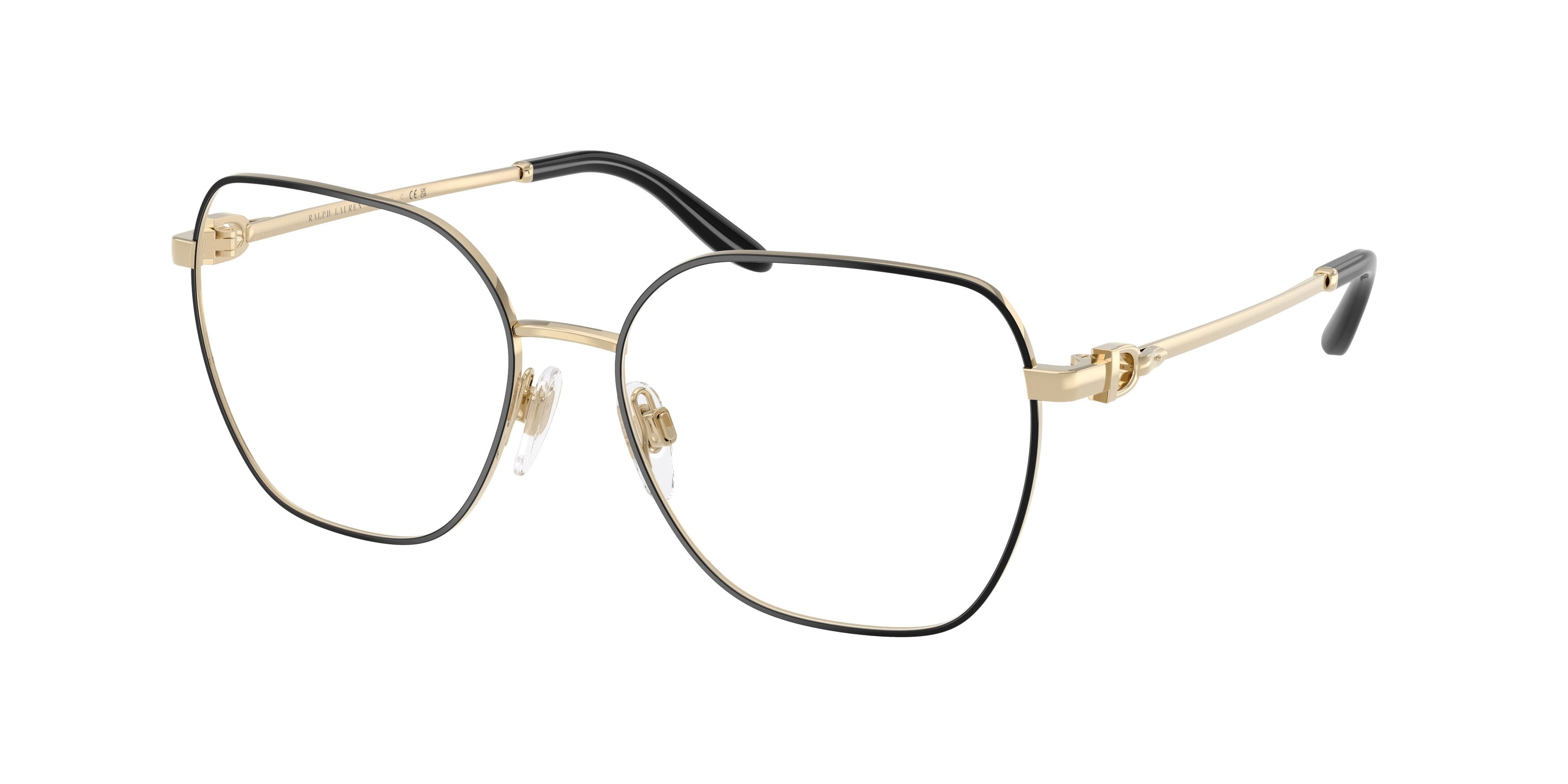 Occhiali da vista Ralph Lauren RL 5138 (9398) colore nero/oro pallido forma quadrato lenti lente demo